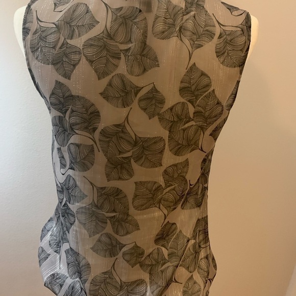 Banana Republic black/taupe blouse, size S - Picture 4 of 5